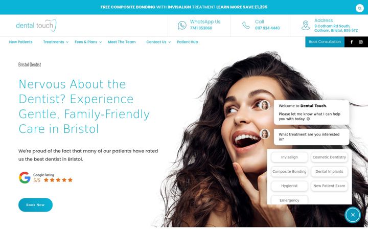 Skjámynd af dental-touch.co.uk