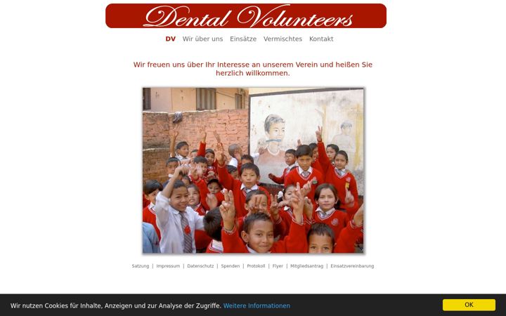 Screenshot of dental-volunteers.com