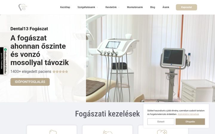 Screenshot von dental13.hu