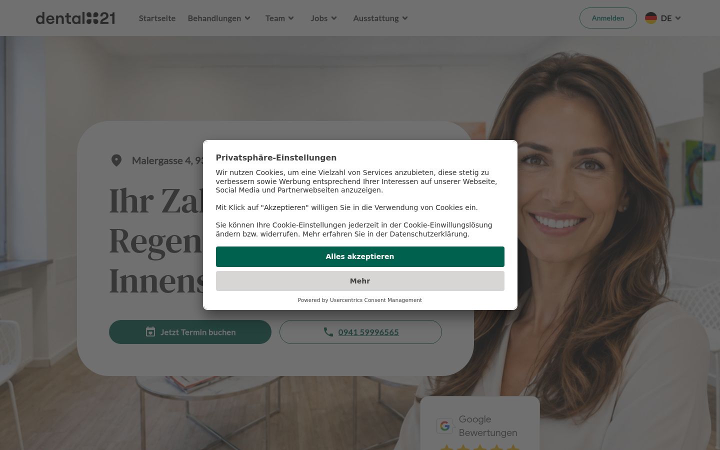 Zrzut ekranu banera zgody wyświetlanego przed jakąkolwiek interakcją
