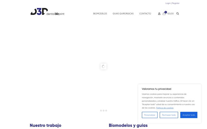 Screenshot of dental3dprint.net