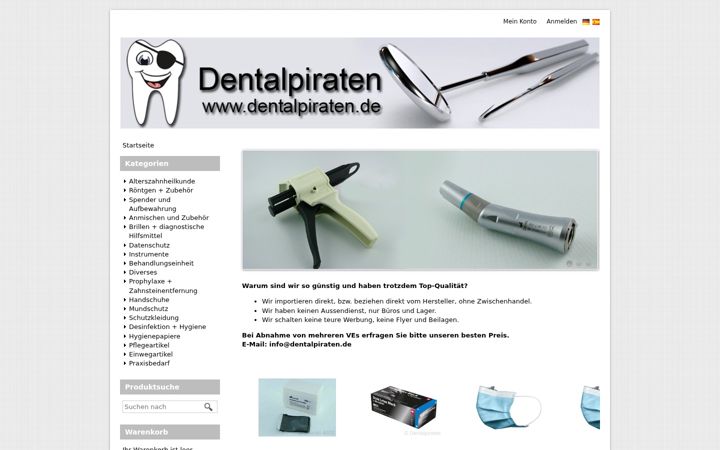 Screenshot of dental4000.de