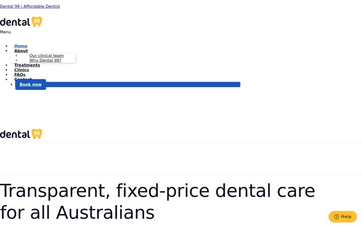 Captura de ecrã de dental99.com.au
