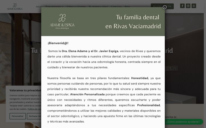 Screenshot of dentaladameyespiga.com
