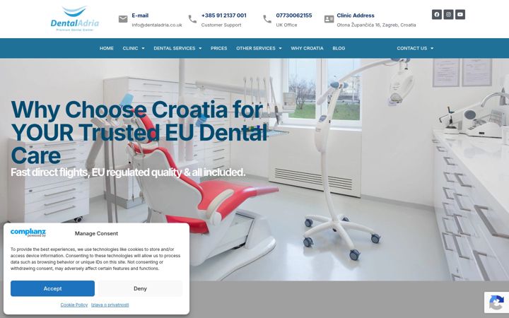 Screenshot of dentaladria.co.uk