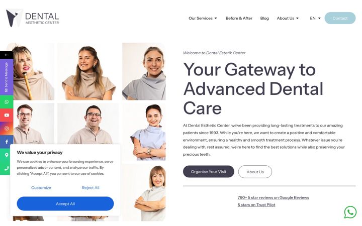 Screenshot of dentalaestheticcenter.com