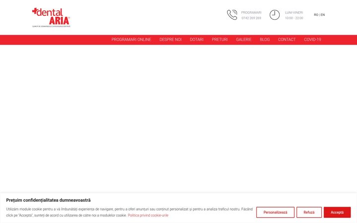 Screenshot di dentalaria.ro