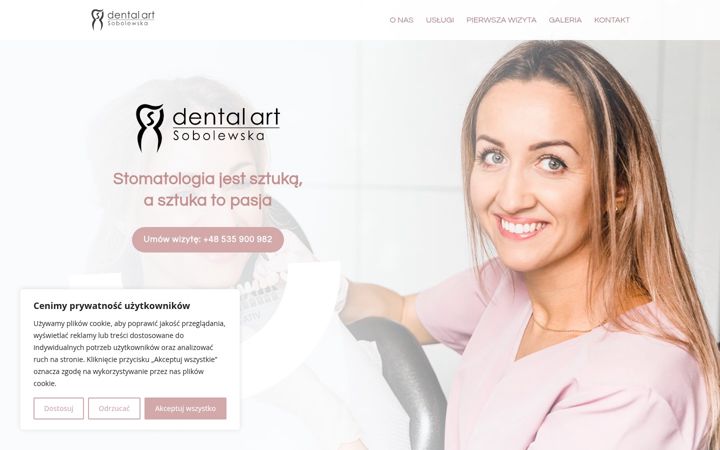 Ekraanipilt saidist dentalart-sobolewska.pl