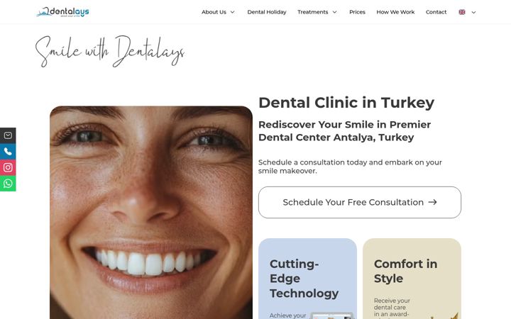 Screenshot of dentalaysturkey.com