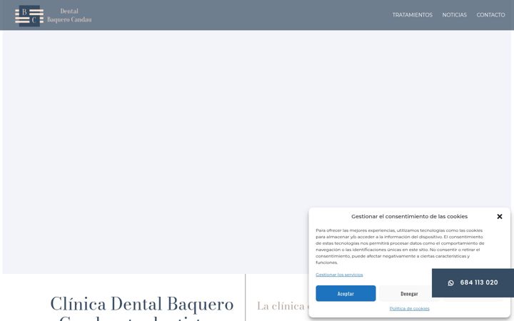 Screenshot di dentalbaquerocandau.es