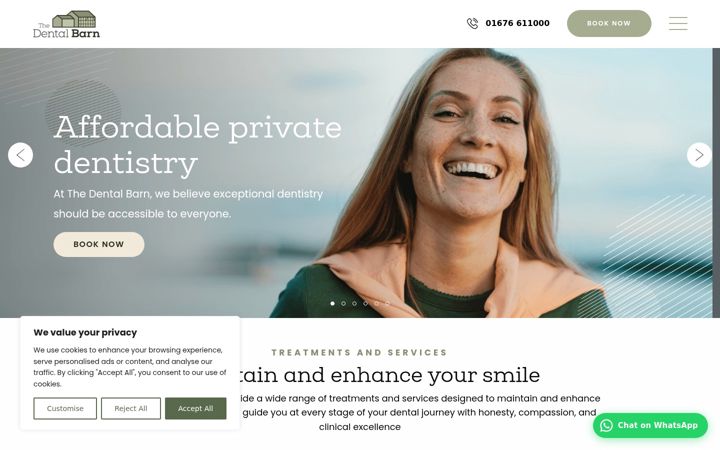 Screenshot of dentalbarn.co.uk