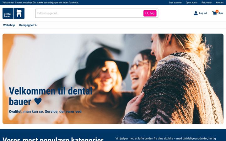 Captura de pantalla de dentalbauer.dk
