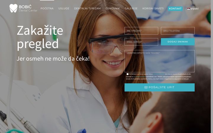 Screenshot of dentalbobic.com