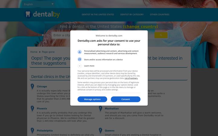 Screenshot of dentalby.com
