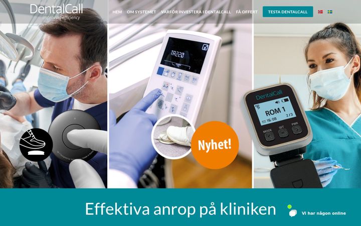 Screenshot of dentalcall.se