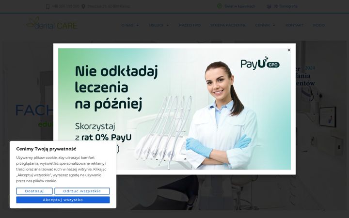 Ekraanipilt saidist dentalcare.kalisz.pl