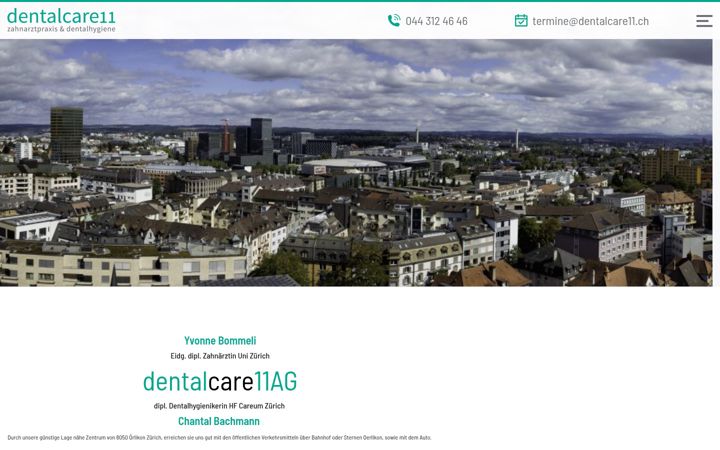 Screenshot of dentalcare11.ch