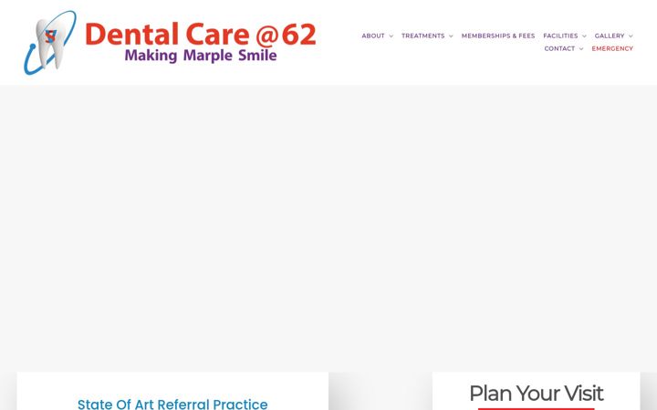 Screenshot of dentalcare62.com