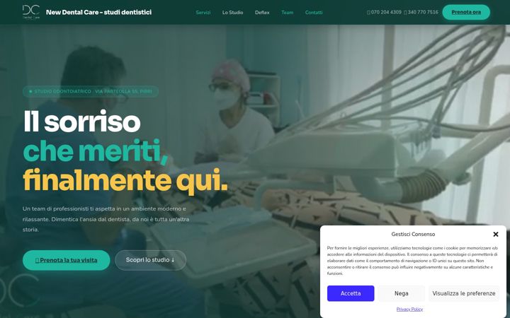 Screenshot von dentalcarecagliari.it