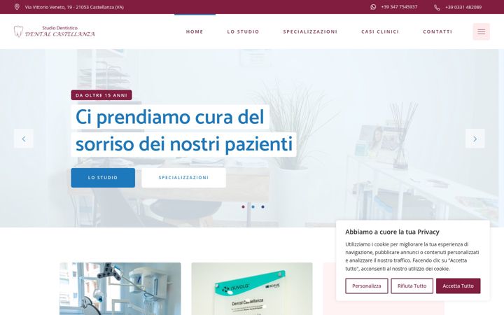 Screenshot von dentalcastellanza.it