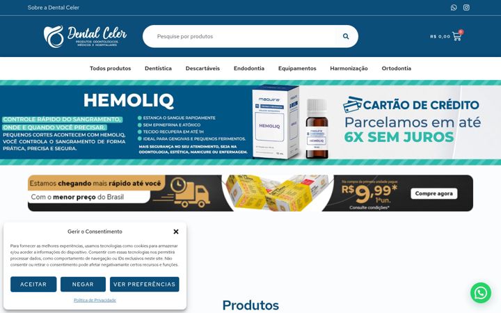 Screenshot stránky dentalceler.com.br