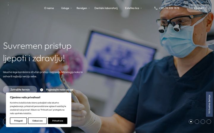 Screenshot of dentalcentar-santic.com