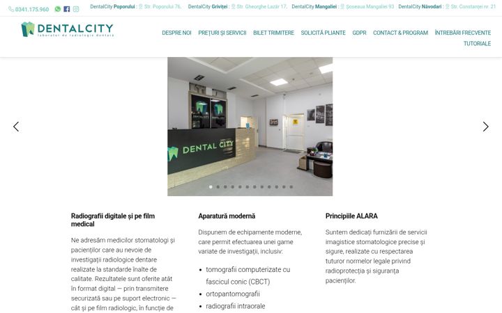 Screenshot stránky dentalcity.ro