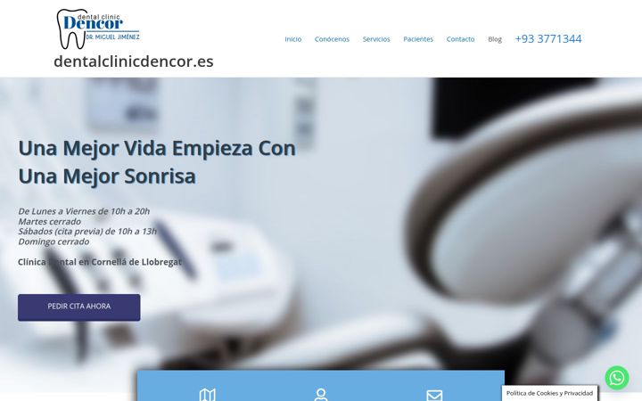 Screenshot di dentalclinicdencor.es