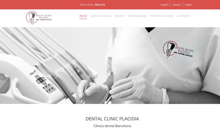 Screenshot of dentalclinicplacidia.com