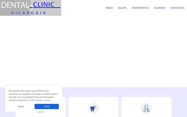 Captură de ecran a dentalclinicvilargaia.pt