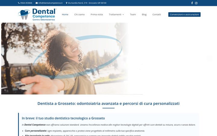 Screenshot von dentalcompetence.it