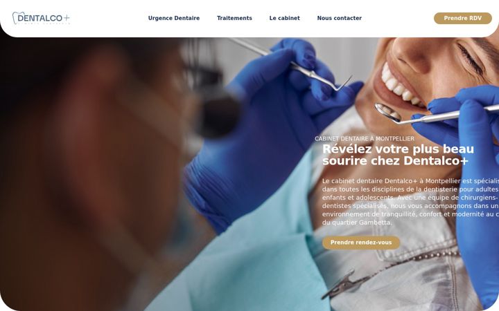 Screenshot of dentalcoplus-montpellier.fr