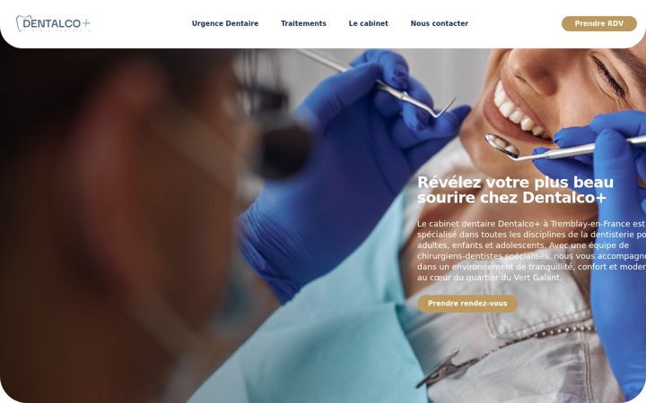 Screenshot of dentalcoplus-tremblayenfrance.fr