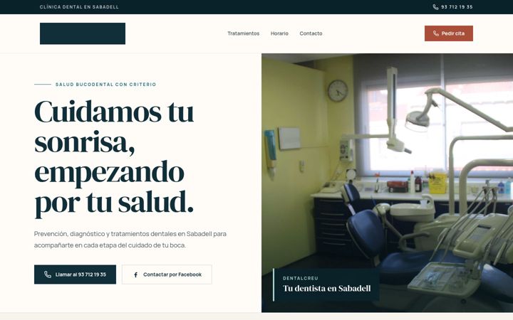 Zrzut ekranu dentalcreu.es