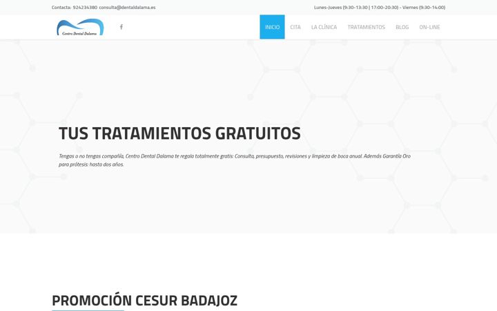 Zrzut ekranu dentaldalama.es