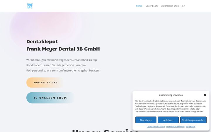 Screenshot of dentaldepot-frankmeyer.de