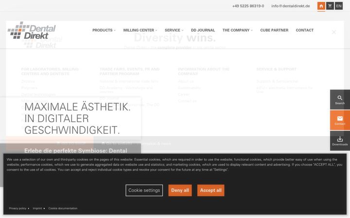 Screenshot of dentaldirekt.de