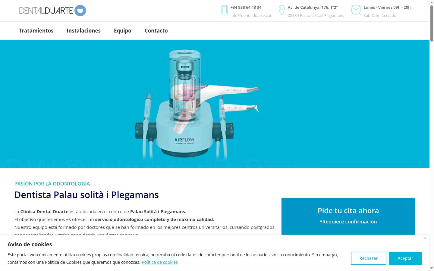 Screenshot of the consent banner shown before any interaction