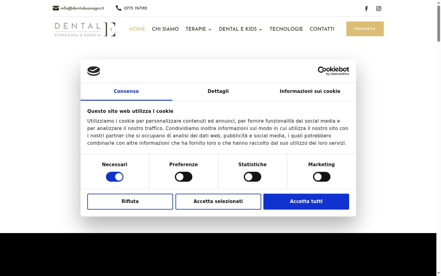 Ekrānuzņēmums ar piekrišanas baneri, kas tika rādīts pirms jebkādas mijiedarbības