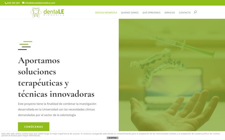Screenshot of dentalebiomedica.com