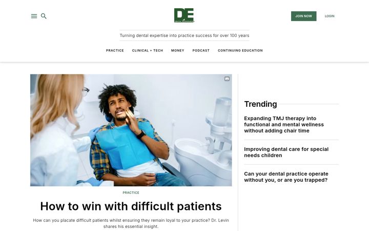 Screenshot of dentaleconomics.com