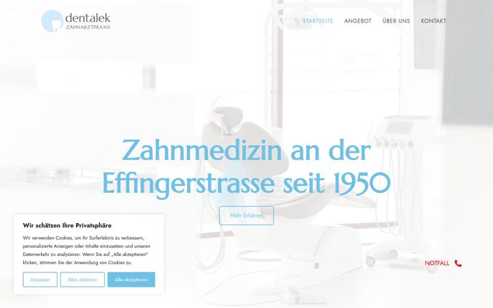 Screenshot of dentalek.ch