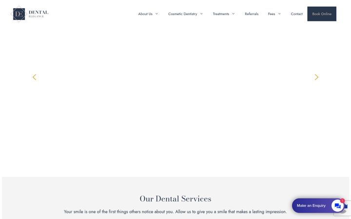 Skjámynd af dentalelegance.co.uk