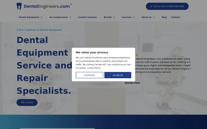 Screenshot of dentalengineers.com