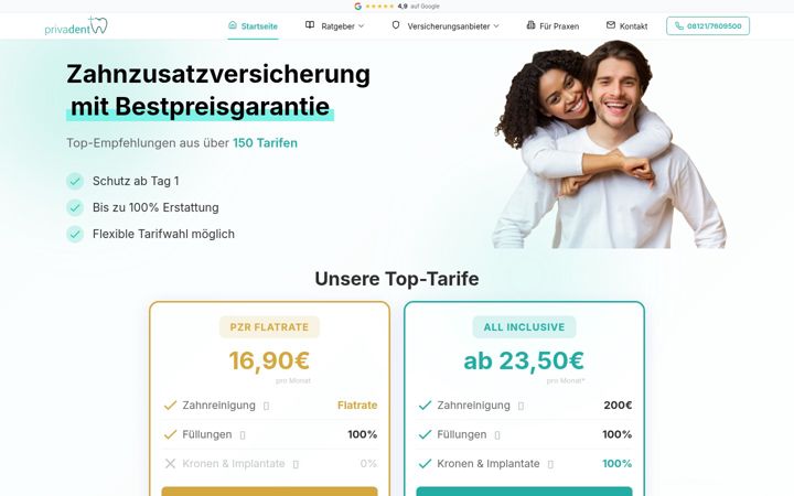 Screenshot of dentaler-patientenservice.de