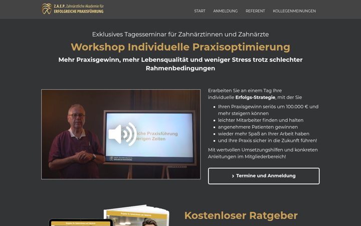 Screenshot of dentalerfolg.de