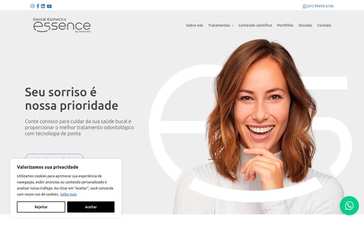 Screenshot stránky dentalessence.com.br