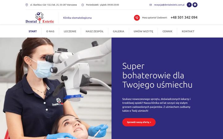 Ekraanipilt saidist dentalestetic.com.pl