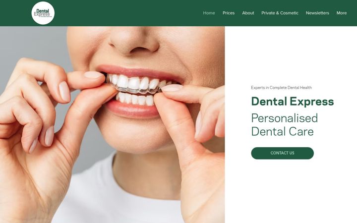 Skjámynd af dentalexpressedinburgh.co.uk