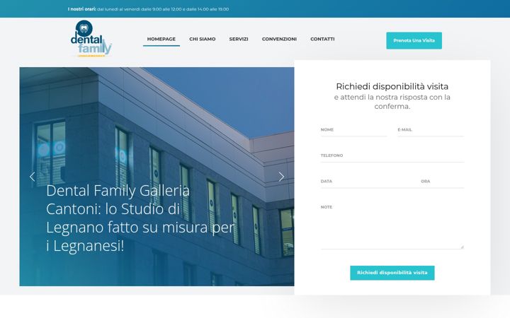 Screenshot of dentalfamilycantoni.it